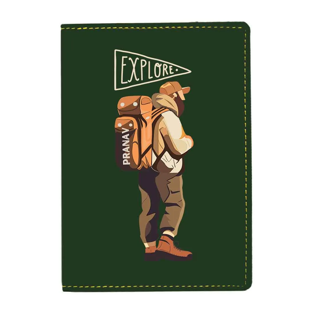 Personalised Passport Case PU Leather Custom Covers for Passports-Explore