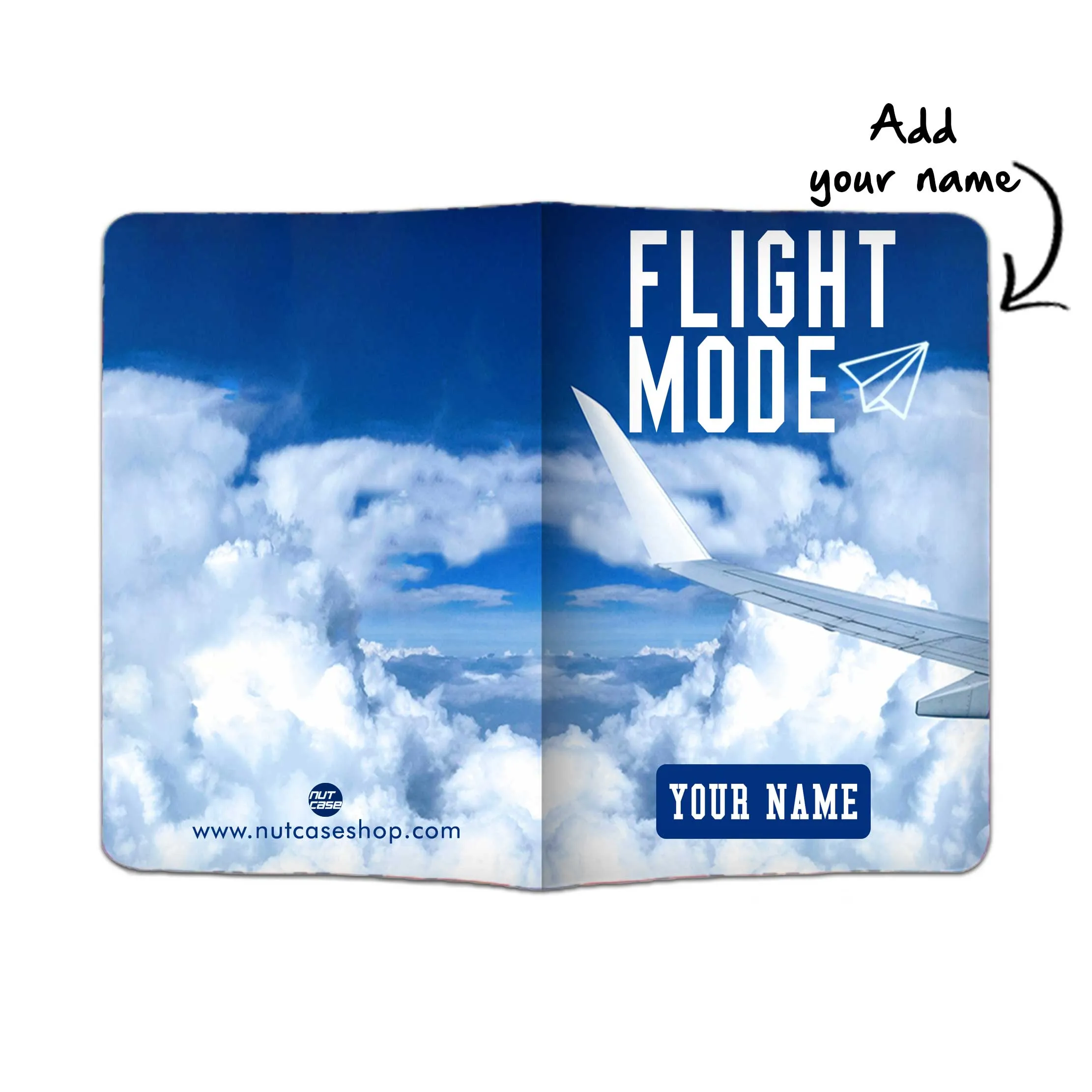 Personalised Passport Cover Travel Luggage Tag - Flight Mode