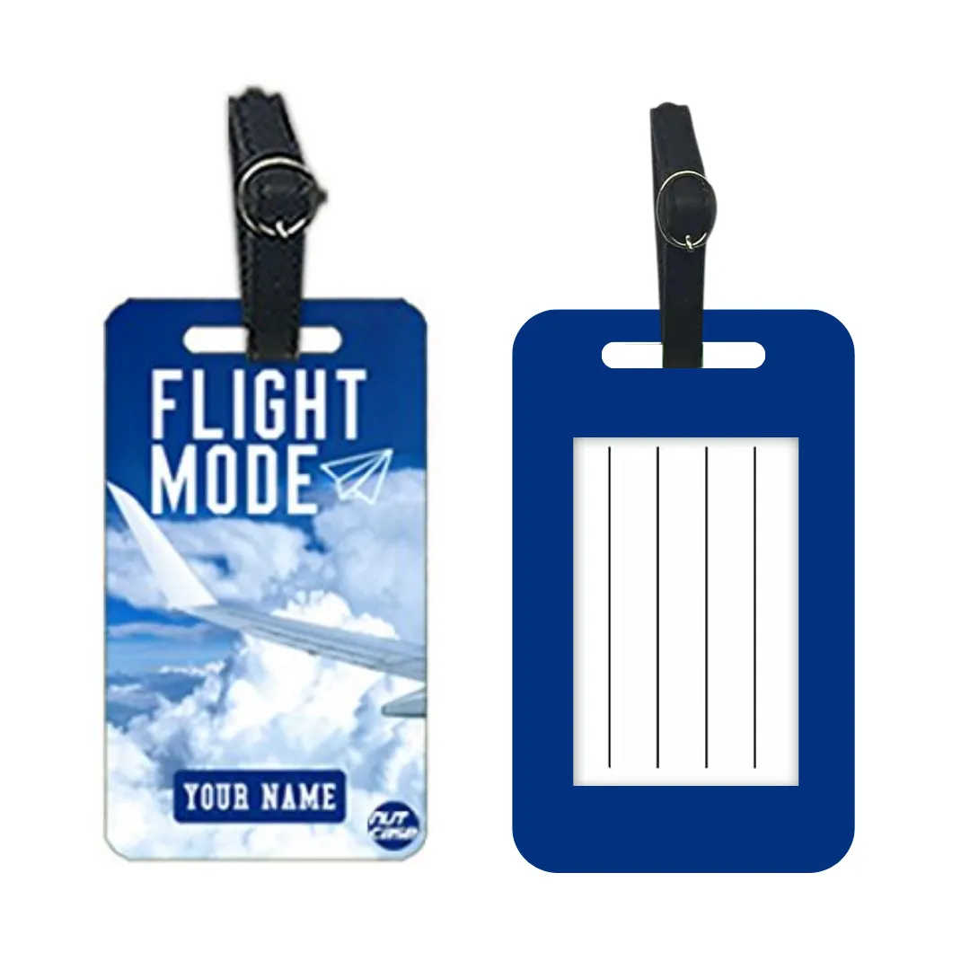 Personalised Passport Cover Travel Luggage Tag - Flight Mode