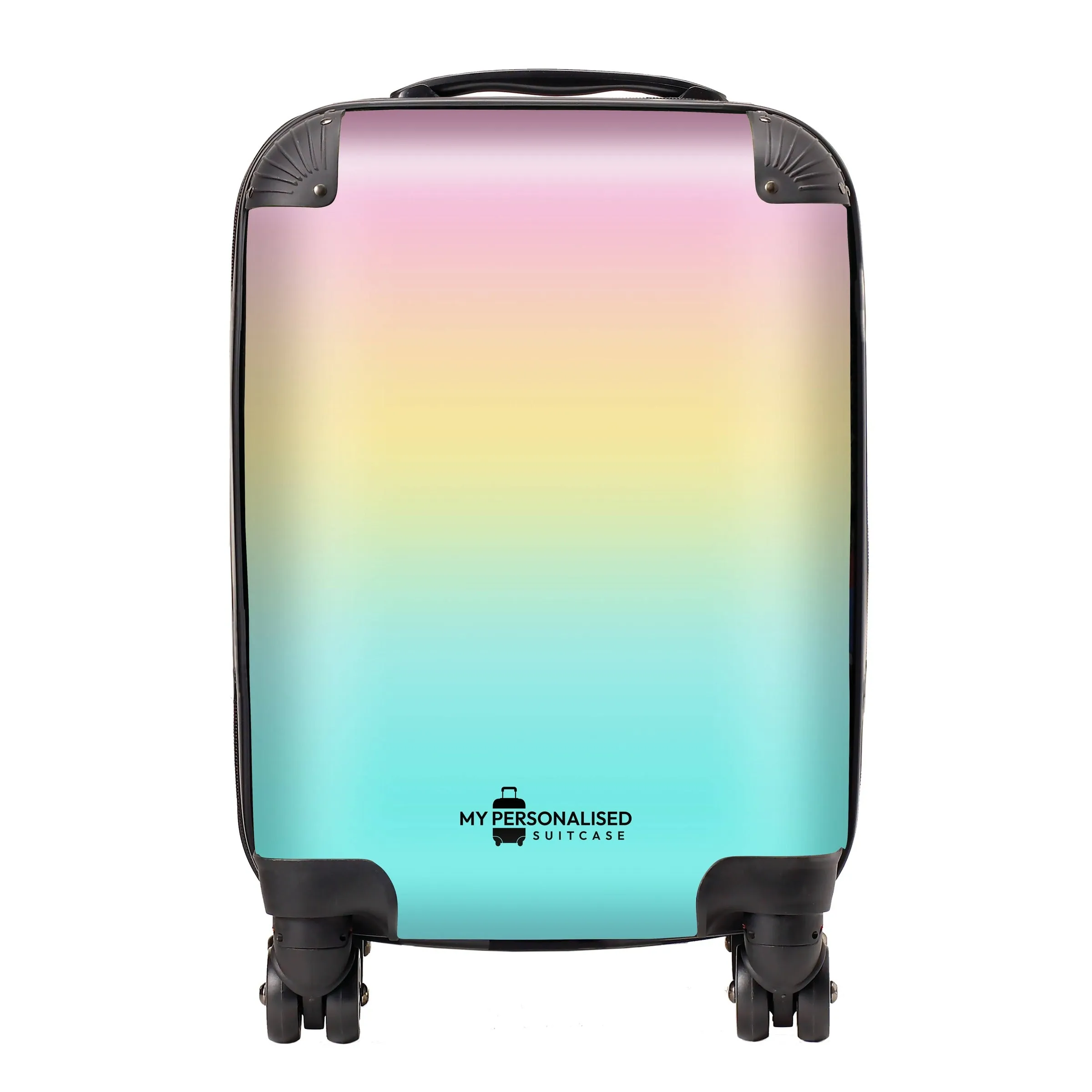 Personalised Pastel Rainbow Ombre Gradient Suitcase