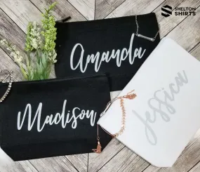 Personalized Bridal Party Makeup Bag - Bridesmaid Proposal Gift