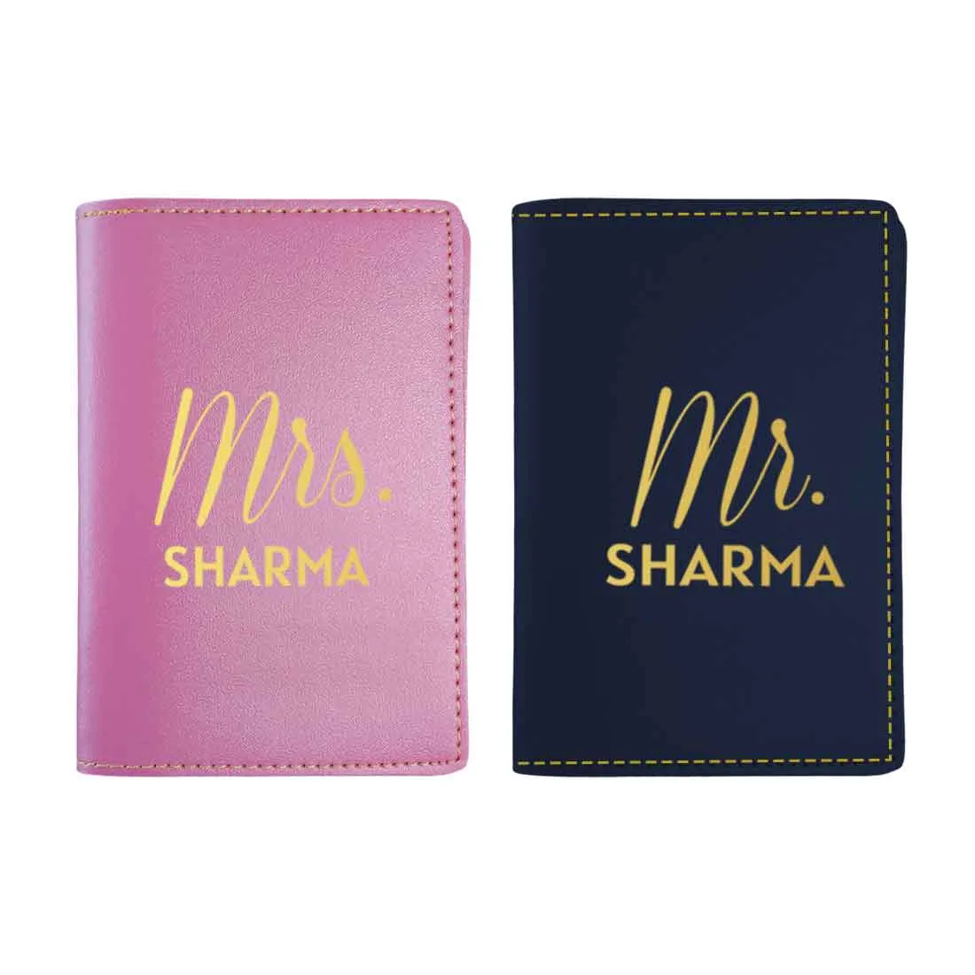 Personalized Couple Passport Covers Mr & Mrs Travel Document Holders