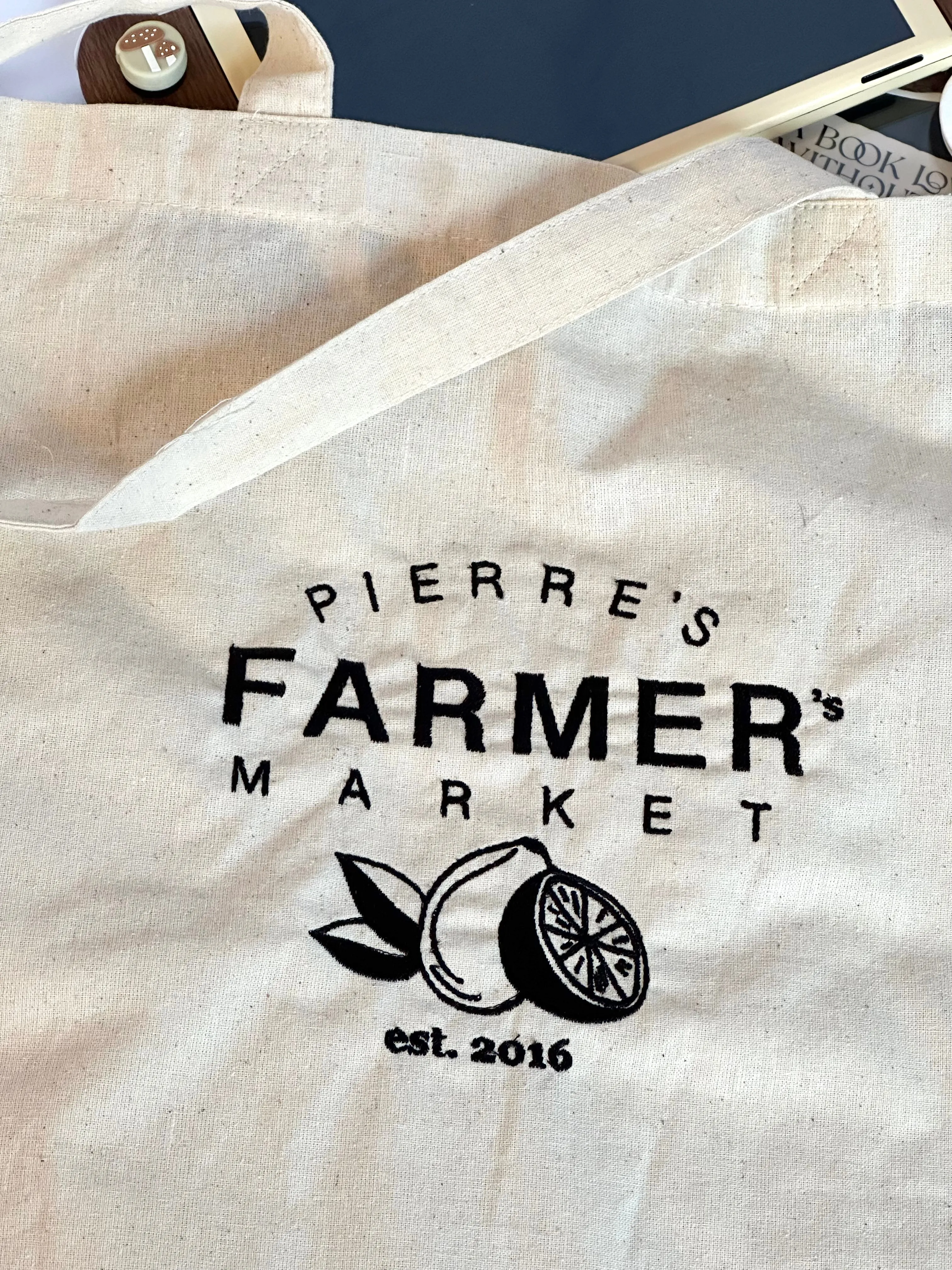 PIERRE'S FARMER'S MARKET TOTE BAG