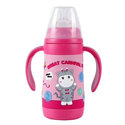 (PINKAH) Kids Water Bottle | Stainless Steel (320ML) - Blush Pink