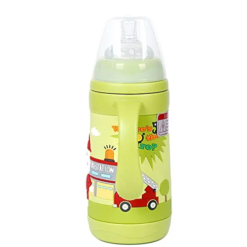 (PINKAH) Kids Water Bottle | Stainless Steel (320ML) - Olive Green