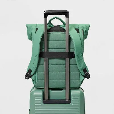 Puffer 16" Backpack Green - Open Story️