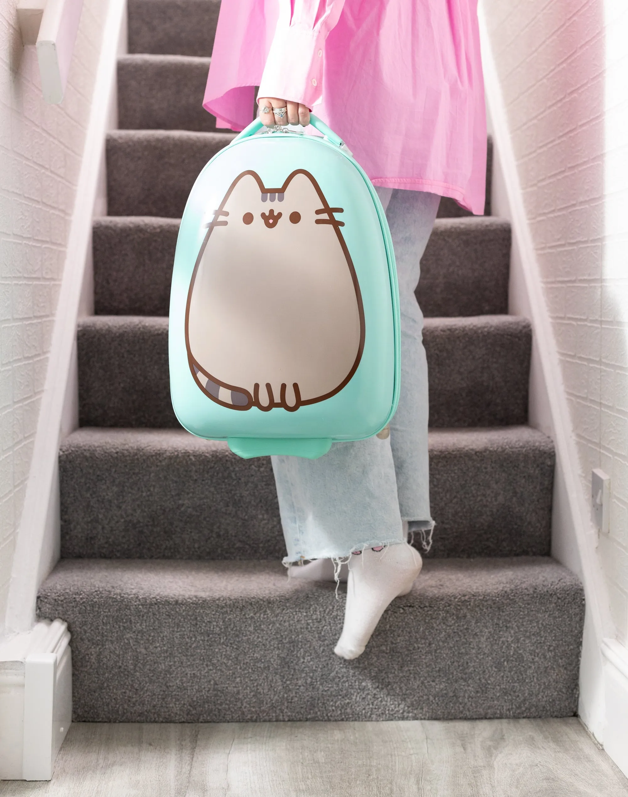 Pusheen Girls Green Small Suitcase