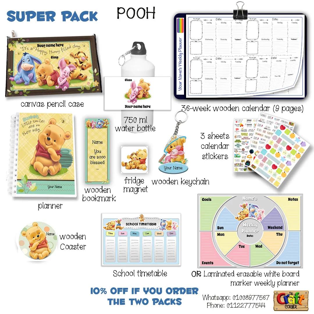 ""Pooh" School labels packs