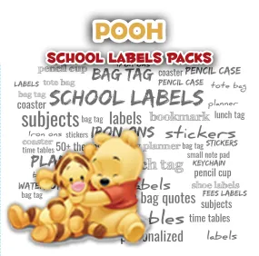 ""Pooh" School labels packs