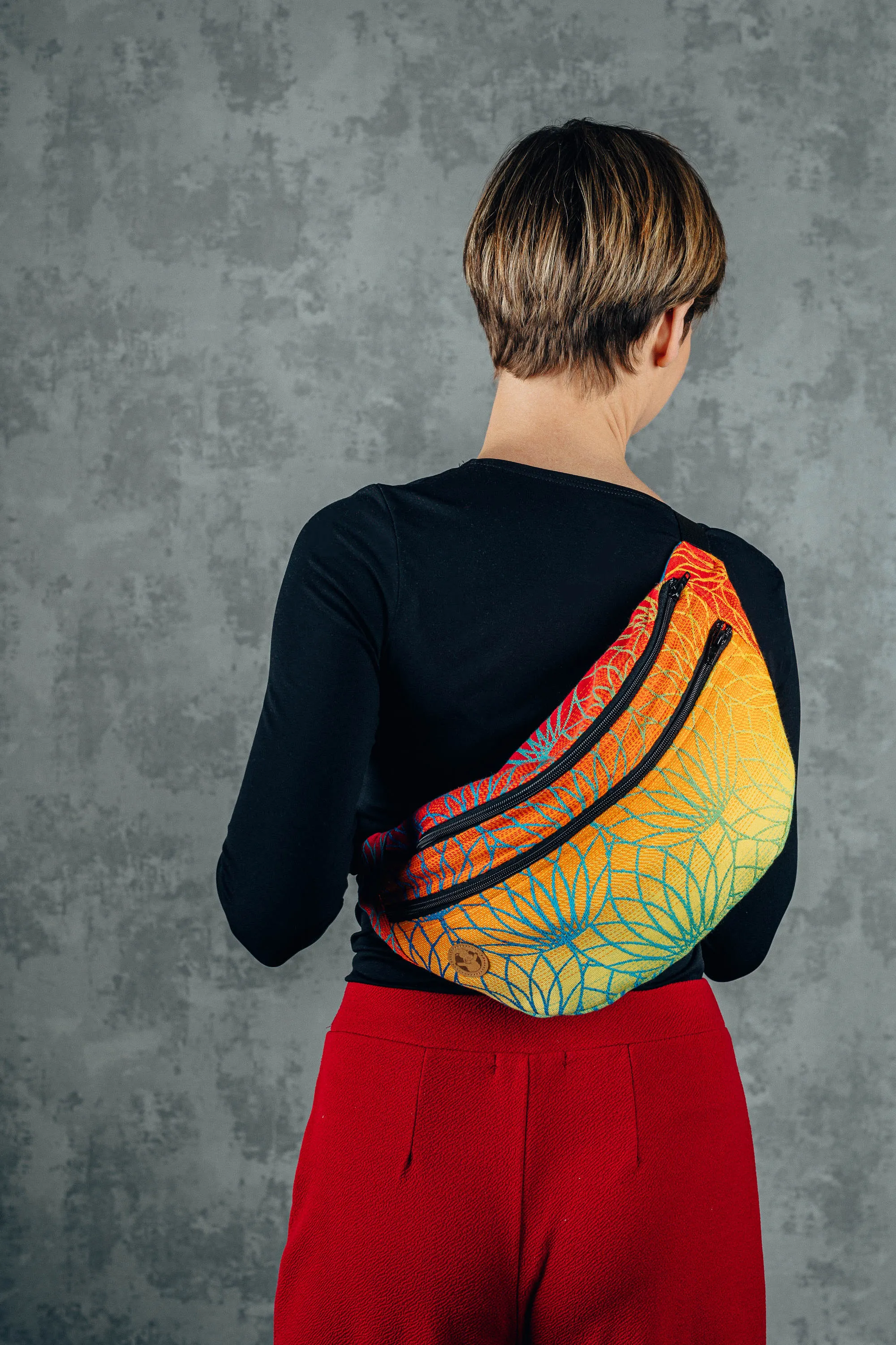 Rainbow Lotus Large Waist Bag by LennyLamb