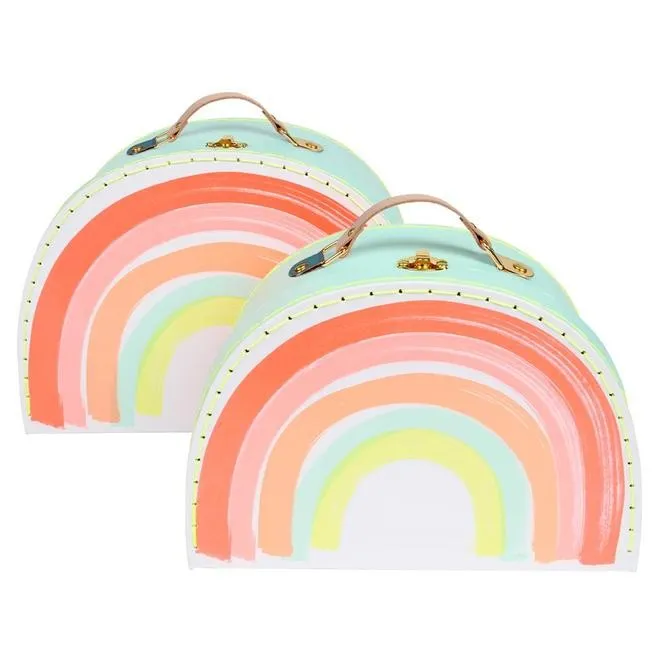 Rainbow suitcase set Meri Meri