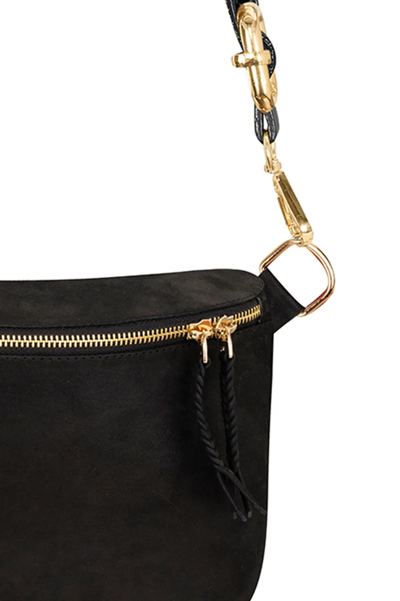 Ramona Leather Handbag Black Metallic