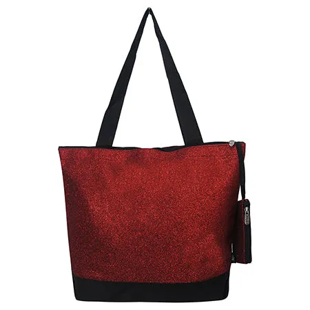 Red Glitter NGIL Canvas Tote Bag