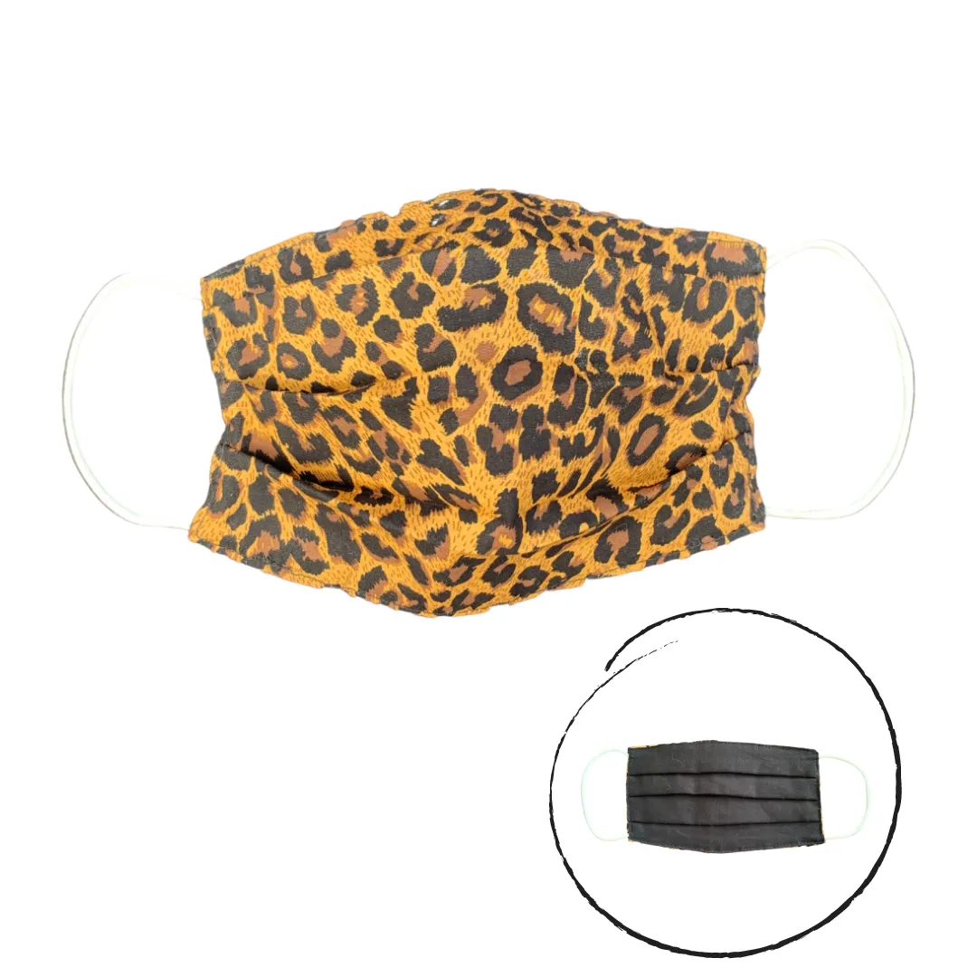 Reversible Jungle Animal Print Pleated Face Mask - Thailand