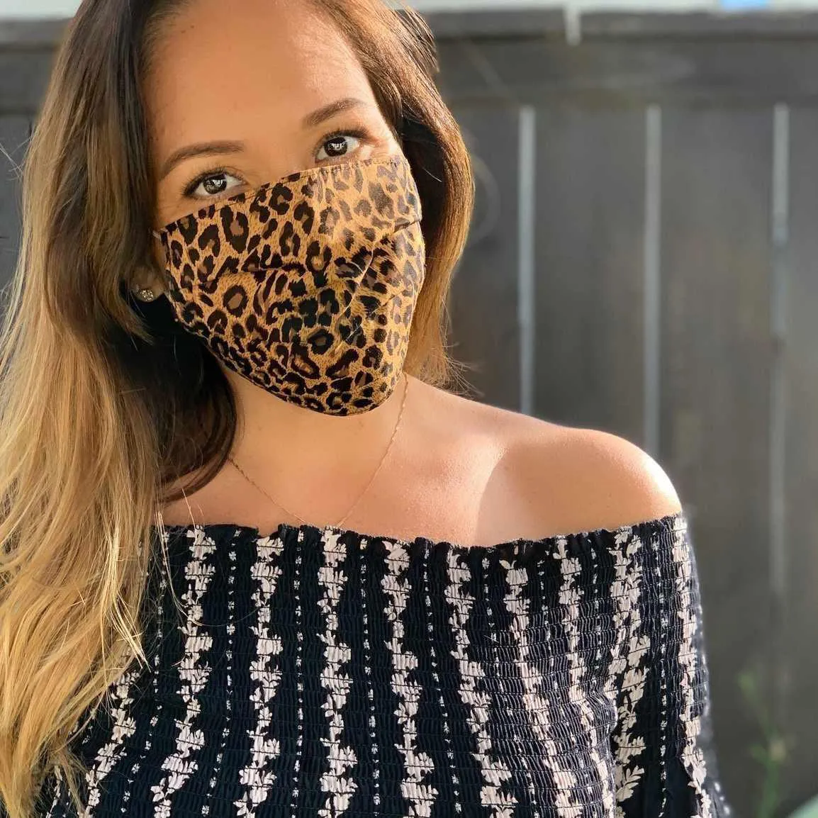 Reversible Jungle Animal Print Pleated Face Mask - Thailand