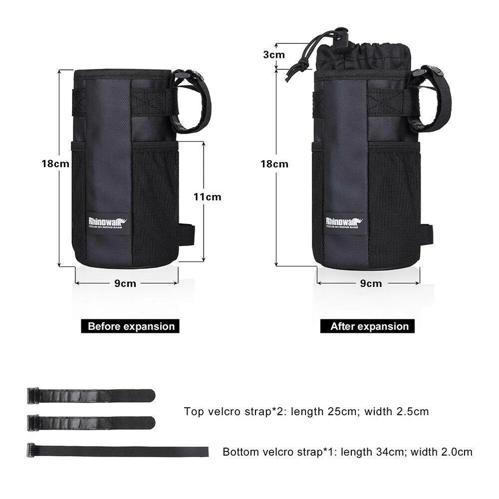 Rhinowalk Bike Bottle Holder Cycling Water Bottle Carrier Pouch Insulated Kettle MTB Road Bicycle Handlebar Bag Accessories