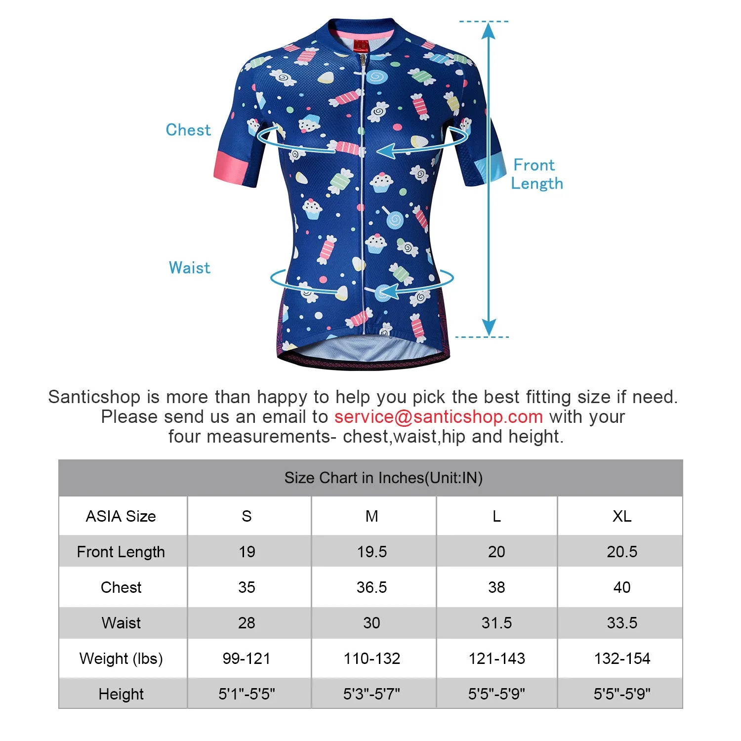 Santic Pandora Mazarine Women Jersey Short Sleeve