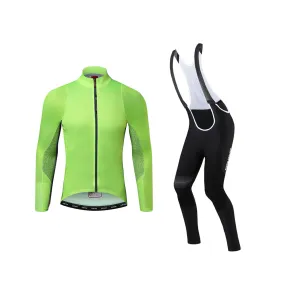 Santic Universal Green Jersey & Ryan Black Pants Set