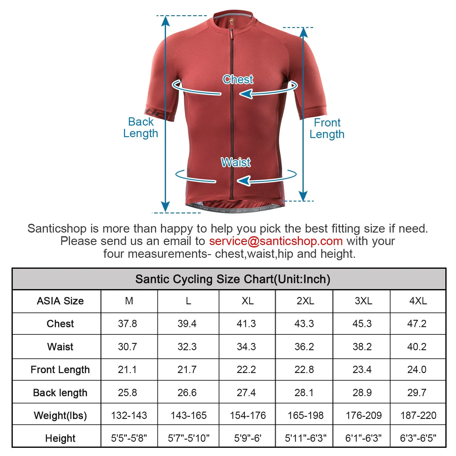 Santic Yorkson Red Men Cycling Jersey Short Sleeve