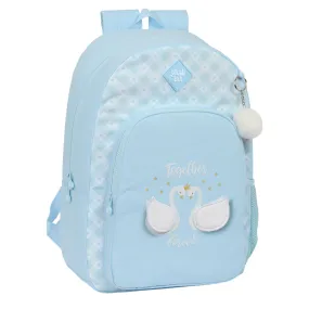 School Bag Glow Lab Cisnes Blue 30 x 46 x 14 cm