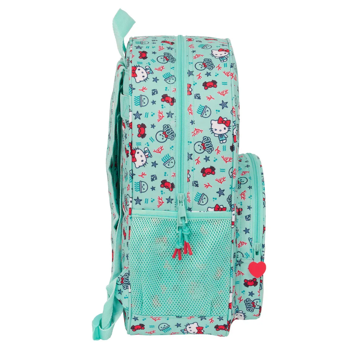 School Bag Hello Kitty Sea lovers Turquoise 33 x 42 x 14 cm