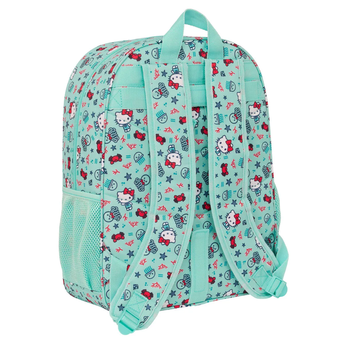 School Bag Hello Kitty Sea lovers Turquoise 33 x 42 x 14 cm