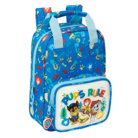 School Bag The Paw Patrol Pups rule Blue 20 x 28 x 8 cm