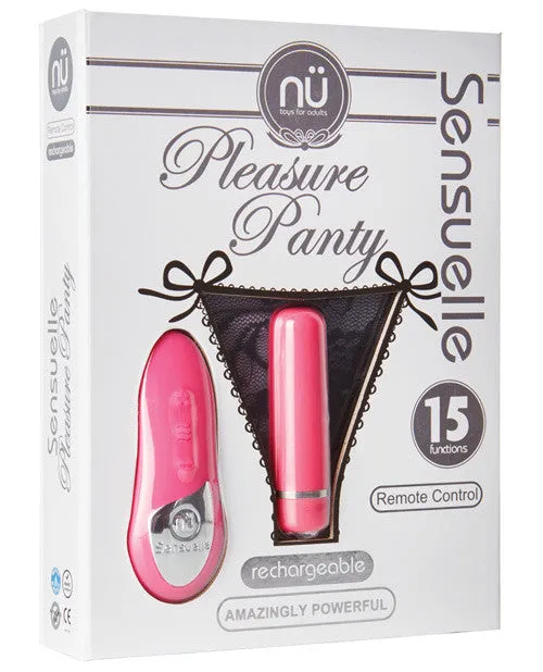 Sensuelle Pleasure Panty Bullet W-remote Control - 15 Function Pink