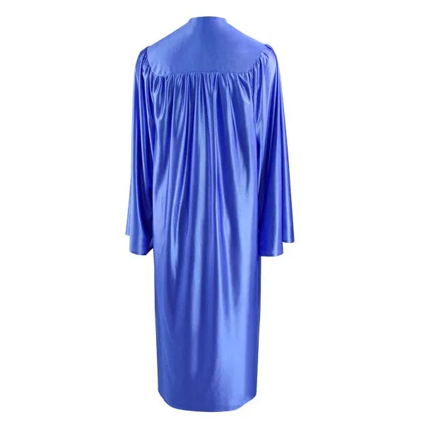 Shiny Royal Blue High School Graduation Gown