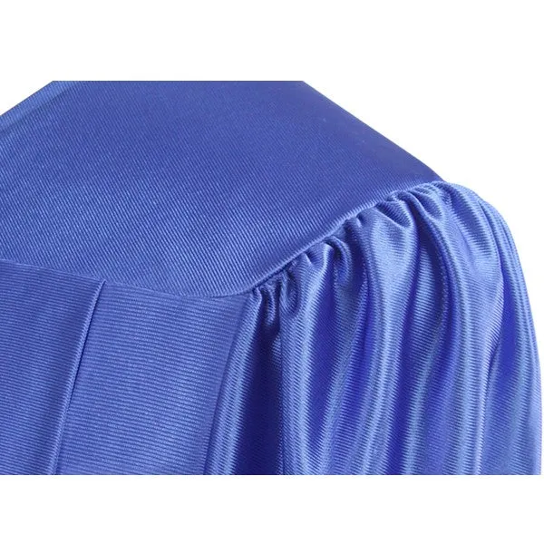 Shiny Royal Blue High School Graduation Gown