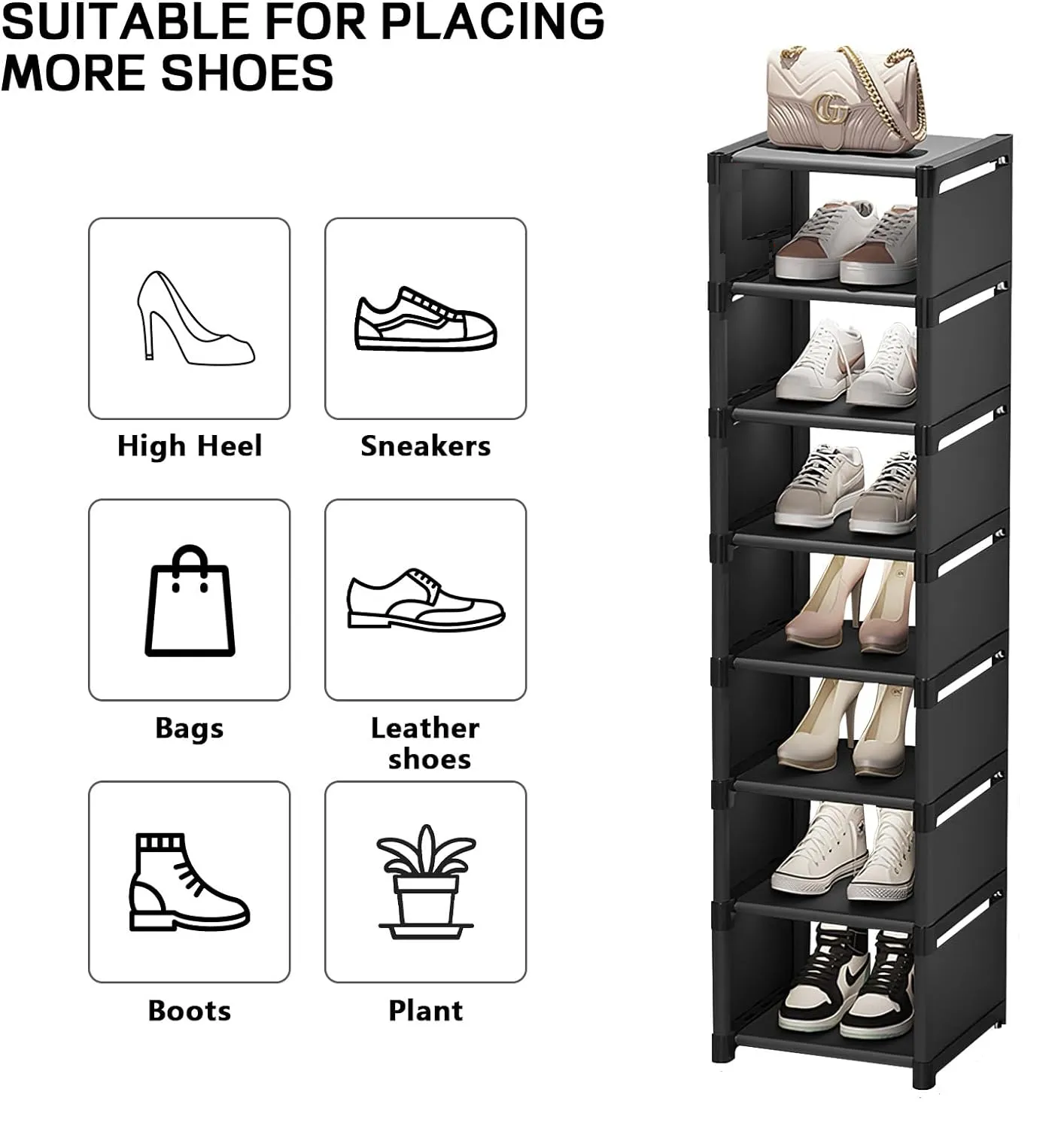 Simple Shoe or Boot Rack - 6 Layer