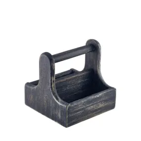 Small Black Wooden Table Caddy - Pack 1