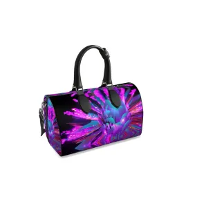 Small "Dazzling Dahlias" Nappa Leather Duffle Bag