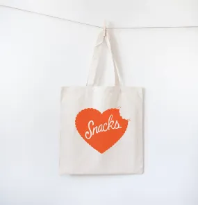 Snacks Heart Tote Bag