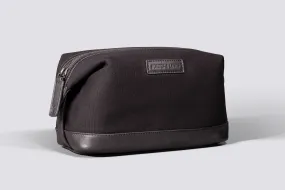 Somerset Wash Bag | Black Waxed Canvas