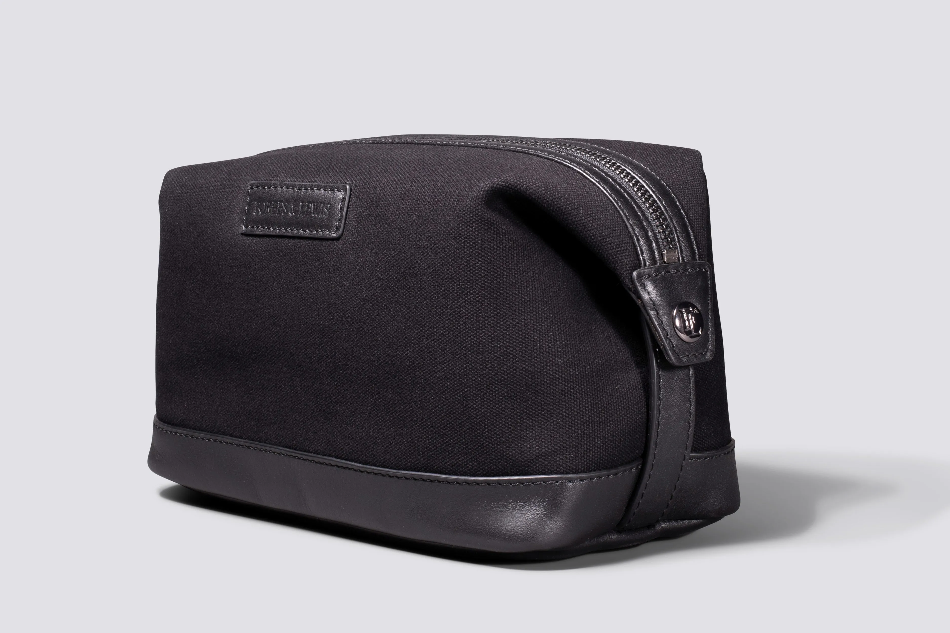 Somerset Wash Bag | Black Waxed Canvas