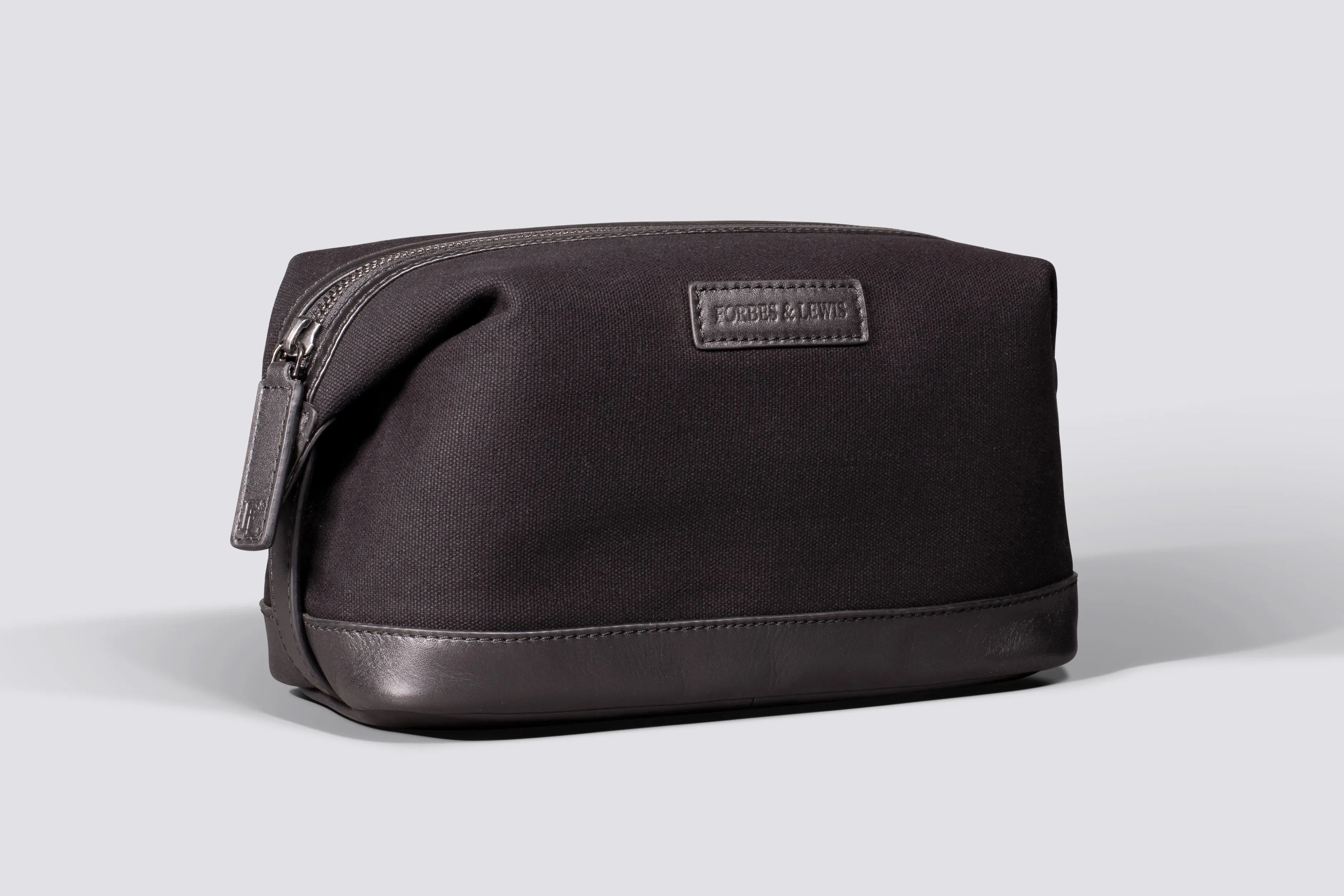 Somerset Wash Bag | Black Waxed Canvas