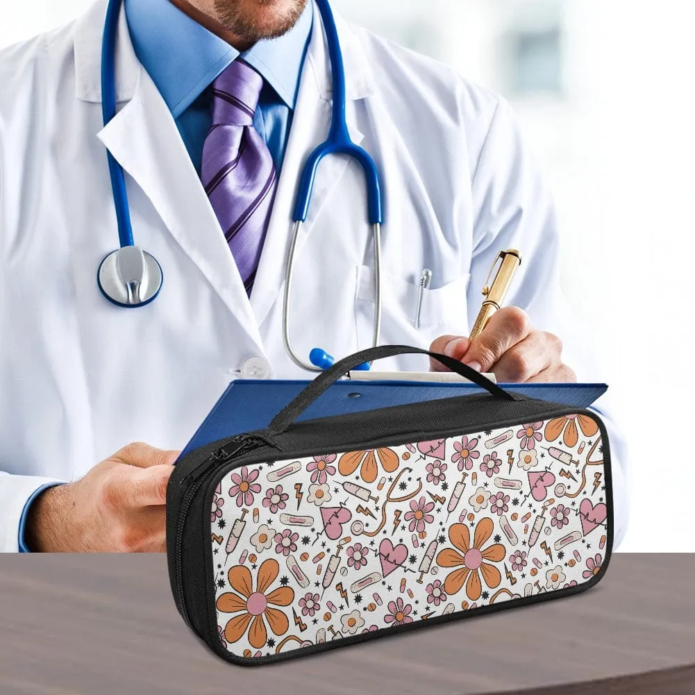 Stethoscope White Sunflower Storage Bag