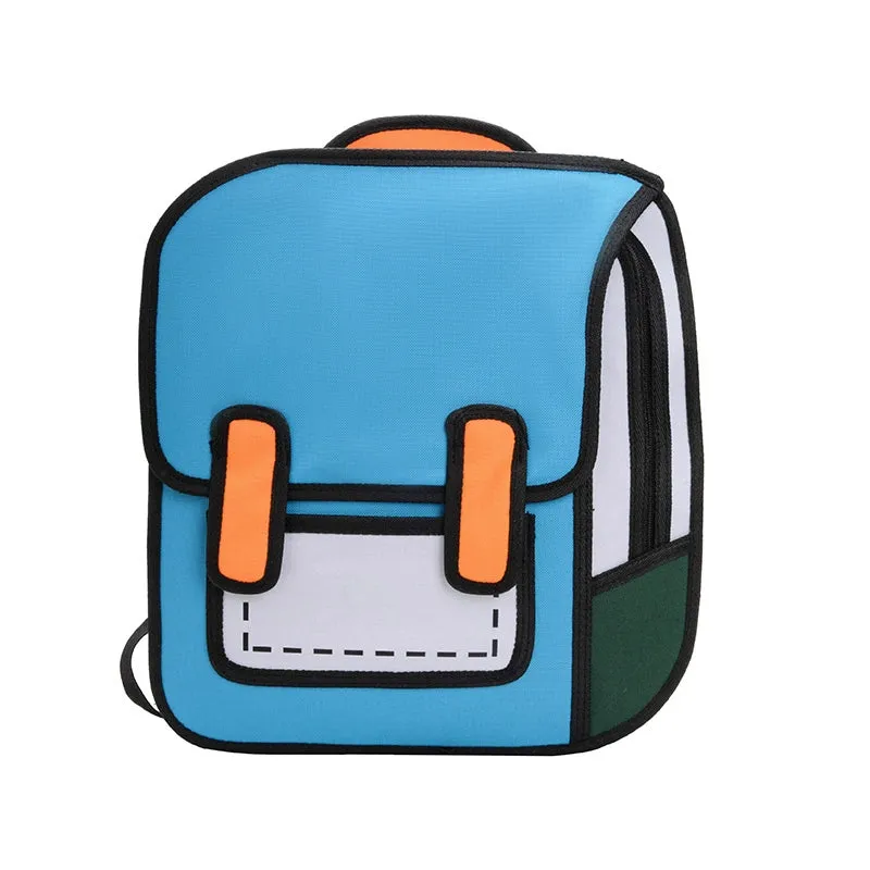 Stylish 2D/3D School Backpack for All Ages