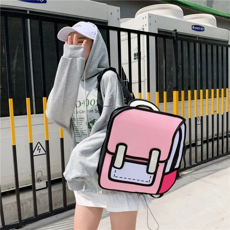 Stylish 2D/3D School Backpack for All Ages