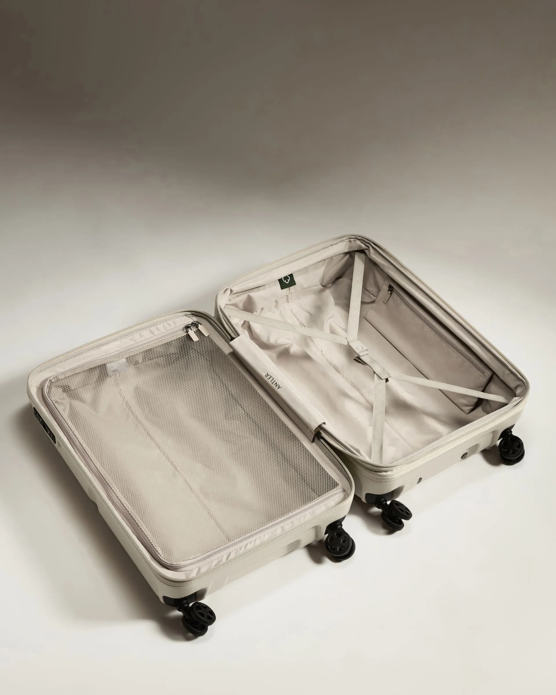 Suitcase Set in Taupe - Single Stripe