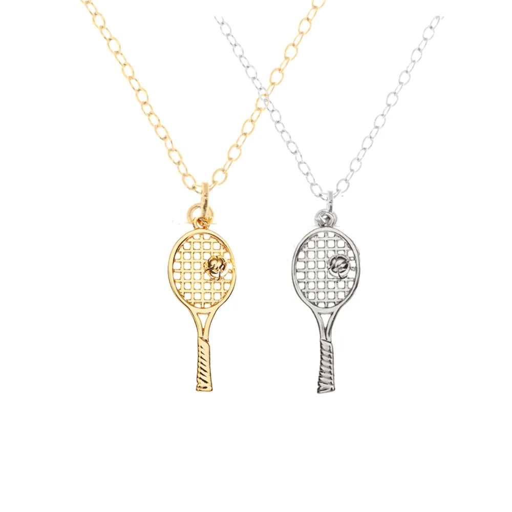 Tennis Racket Gold Necklace