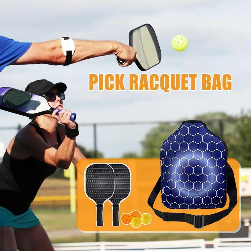 Tennis Sling Backpack Pickleball Racket Bag Crossbody Water Resistant Tennis Bag