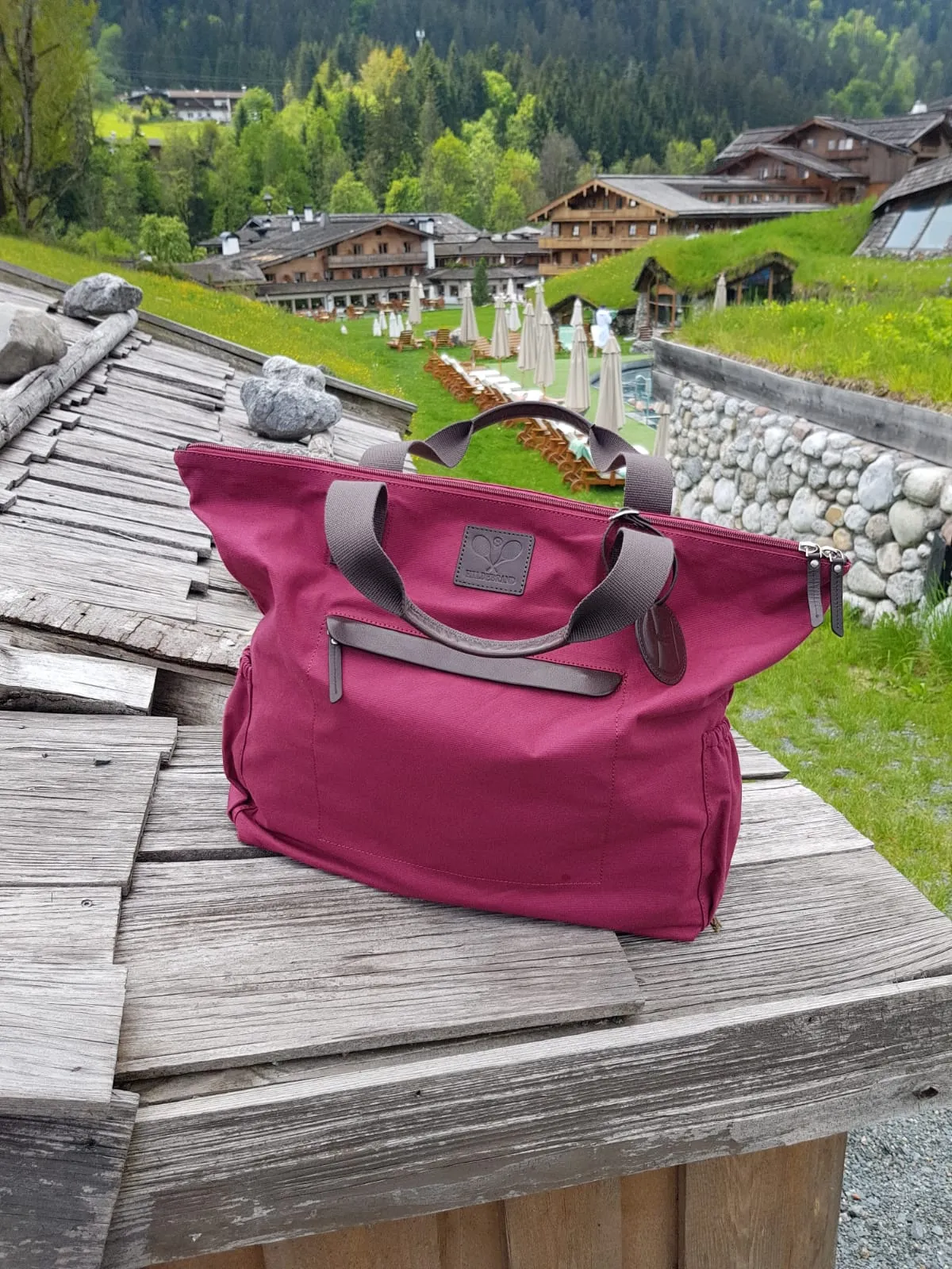 Tennis Tote Bag Burgundy