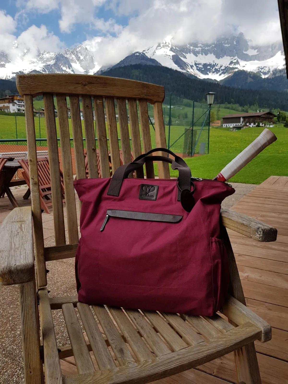 Tennis Tote Bag Burgundy