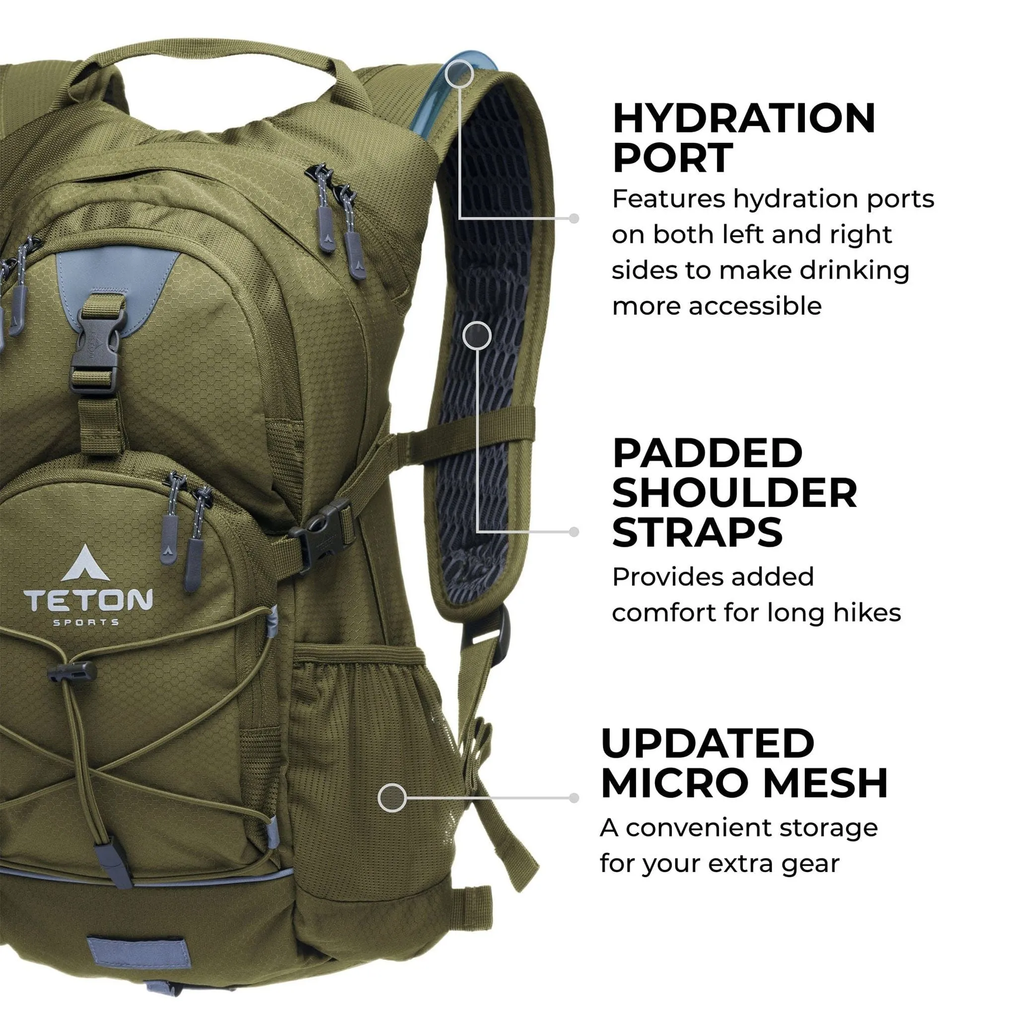 Teton Sports Oasis 18l Hydration Daypack with 2l Bladder in Deep Teal