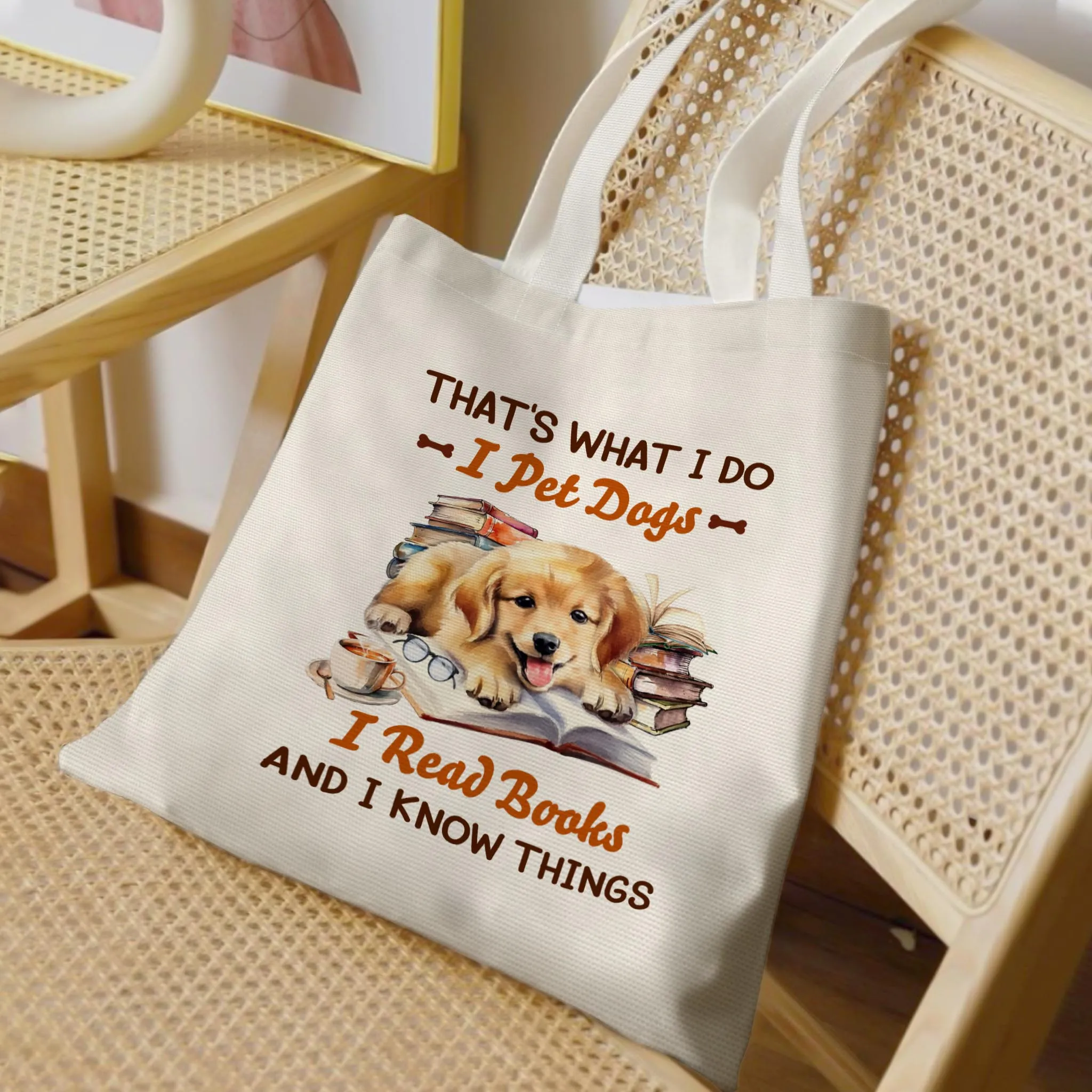 That's What I Do I Pet Dogs I Read Books And I Know Things Book Lovers Gift TBW335