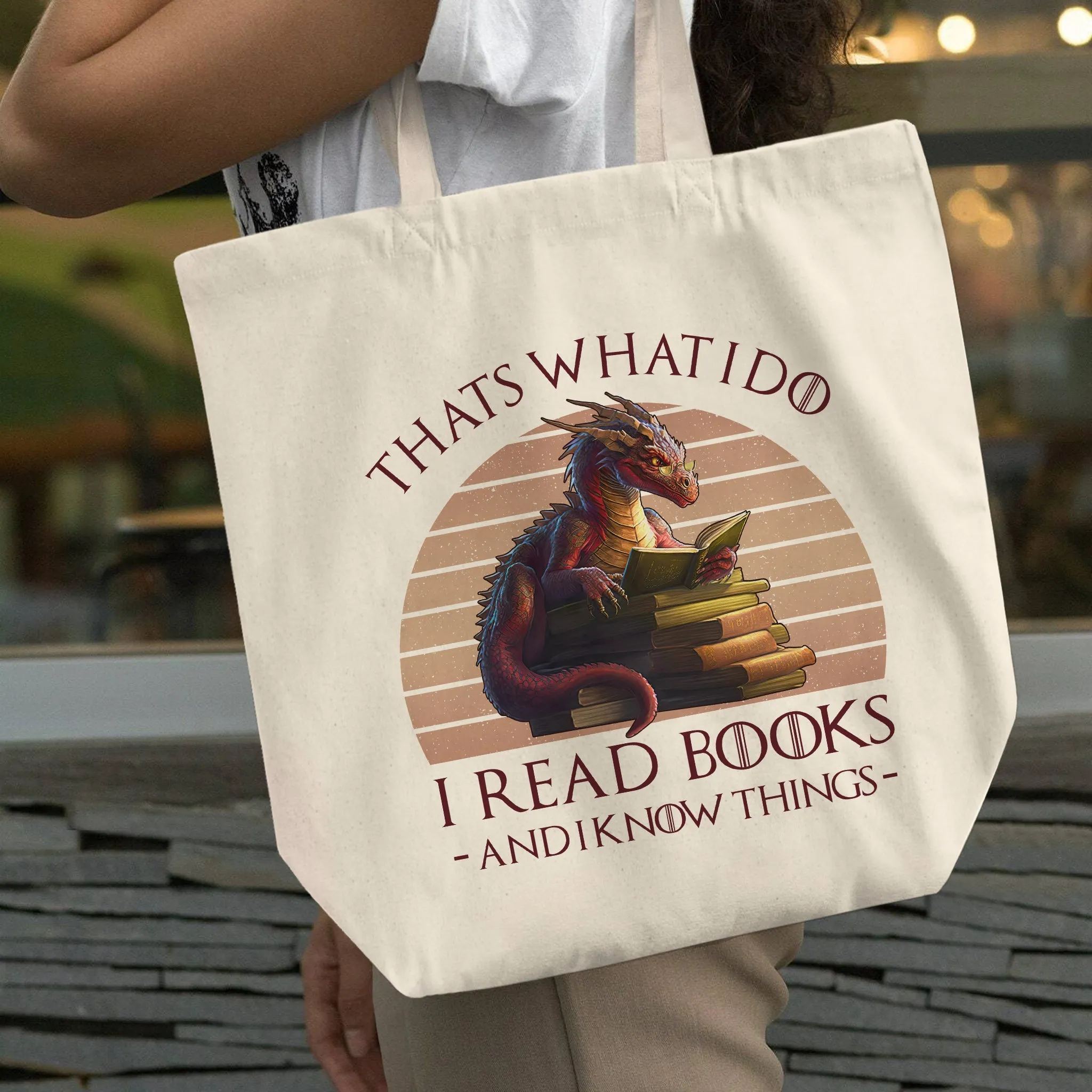 That's What I Do I Read Books & I Know Things Dragon Book Lover Gift TBW181