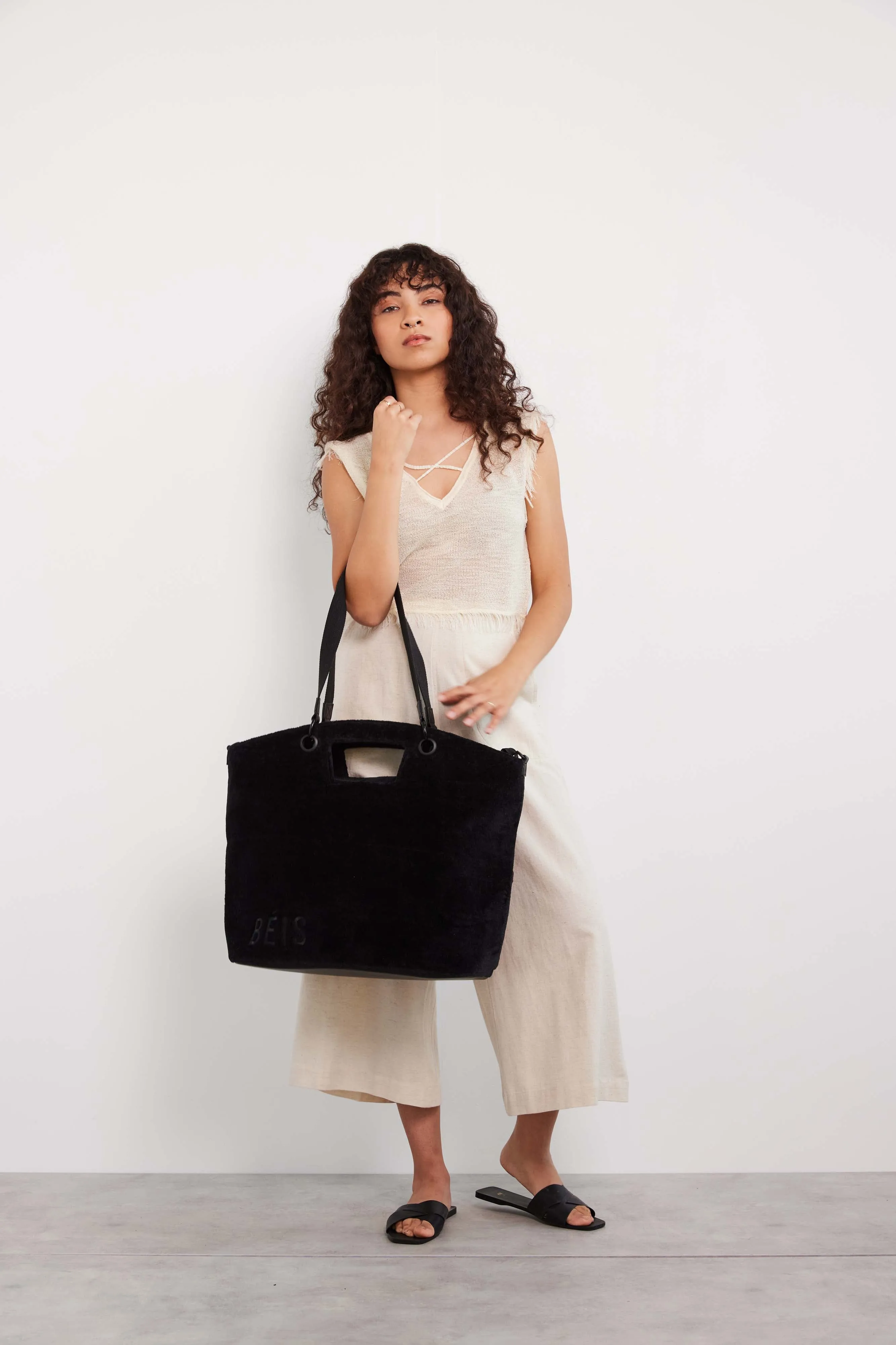 The Terry Tote in Black