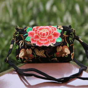 Tibetan Style Hand-embroidered Small Square Bag Casual Canvas Ladies Bag